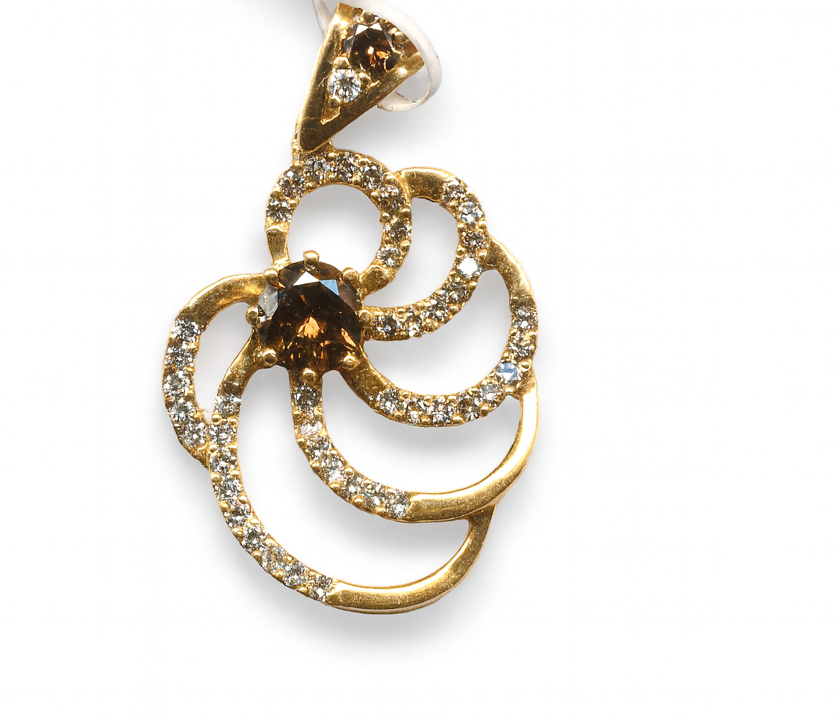 Beautiful 18 Kt Gold  Natural Diamond Pendant